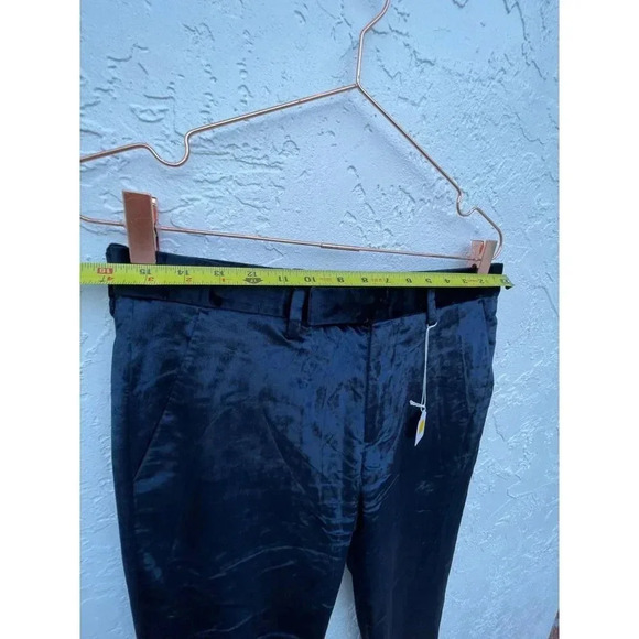 Paul Smith Womens Flat Front Velvet Trouser Pants Blue Sz M - Picture 7 of 16